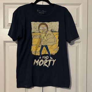 Blue Mad Morty Graphic T-Shirt